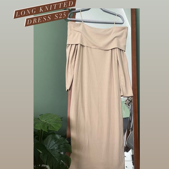 LONG KNITTED DRESS - Picture 1 of 1